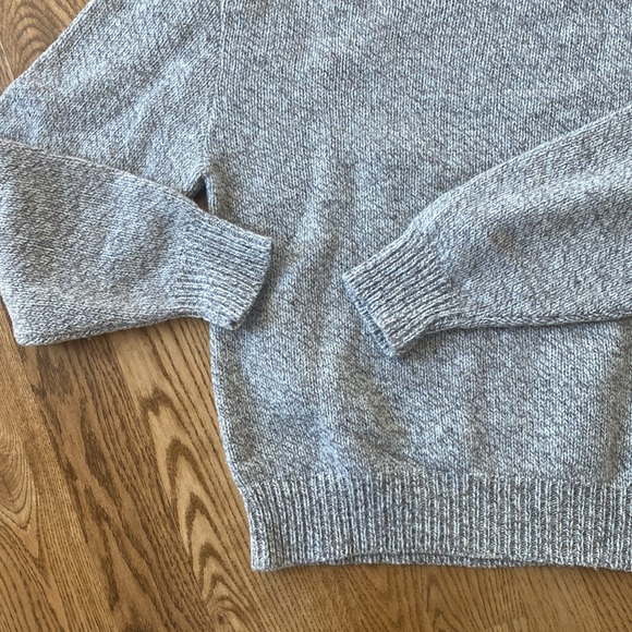 VINTAGE Unisex 100% wool sweater crewneck oatmeal boxy oversized - Picture 8 of 8